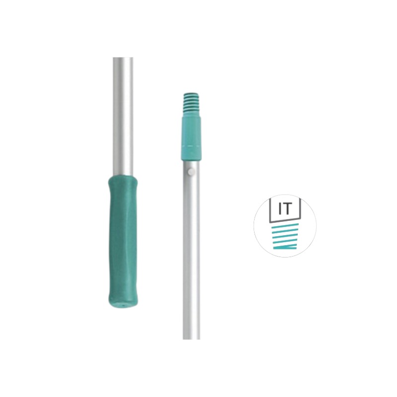 Stiel - Aluminium - System mit Loch und Adapter mit Gewinde - 1x125cm